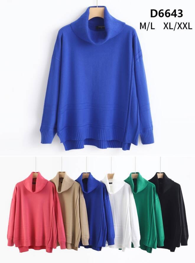 Sweter damskie D6643 Mix KOLOR  M-2XL 1