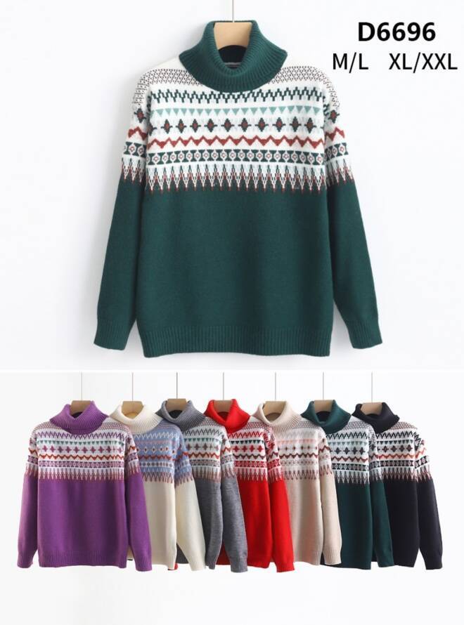 Sweter damskie D6696 Mix KOLOR  M-2XL
