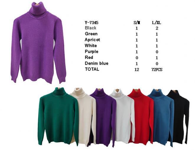 Sweter damskie Y7345 Mix KOLOR  S/M-L/XL 1