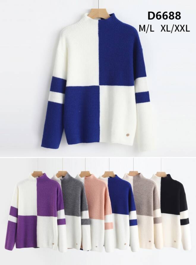 Sweter damskie D6688 Mix KOLOR  M-2XL 1
