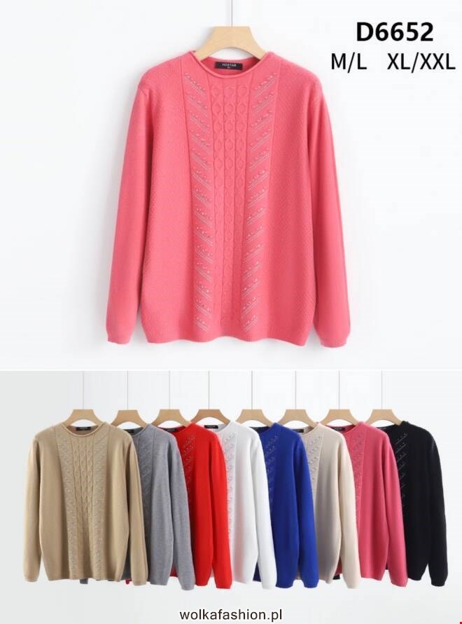 Sweter damskie D6652 Mix KOLOR  M-2XL