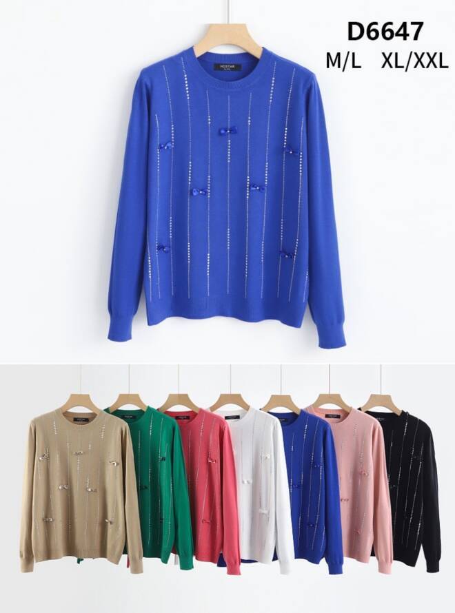 Sweter damskie D6647 Mix KOLOR  M-2XL 1