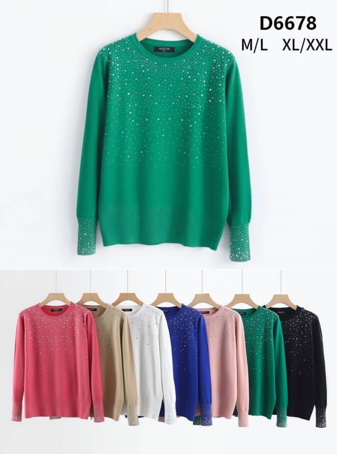 Sweter damskie D6678 Mix KOLOR  M-2XL 1