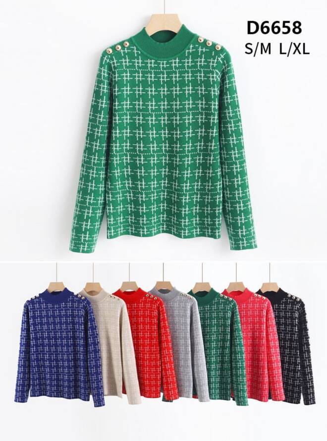 Sweter damskie D6658 Mix KOLOR  S/M-L/XL 1
