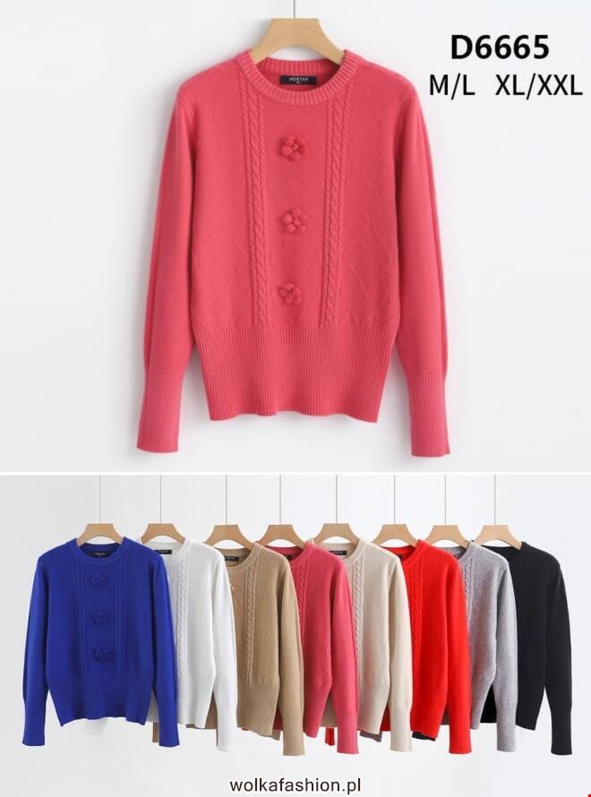 Sweter damskie D6665 Mix KOLOR  M-2XL