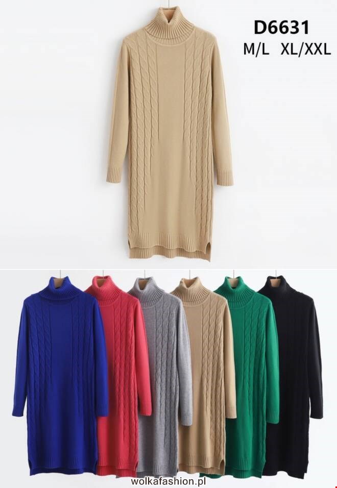 Sukienka damskie D6631 Mix KOLOR  M-2XL
