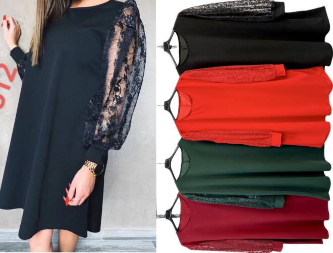 Sukienka damskie 0445 Mix KOLOR  Standard (Towar Włoskie) 1