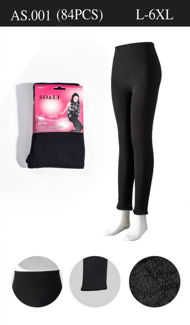 Leginsy damskie AS001 1 kolor  L-6XL 1