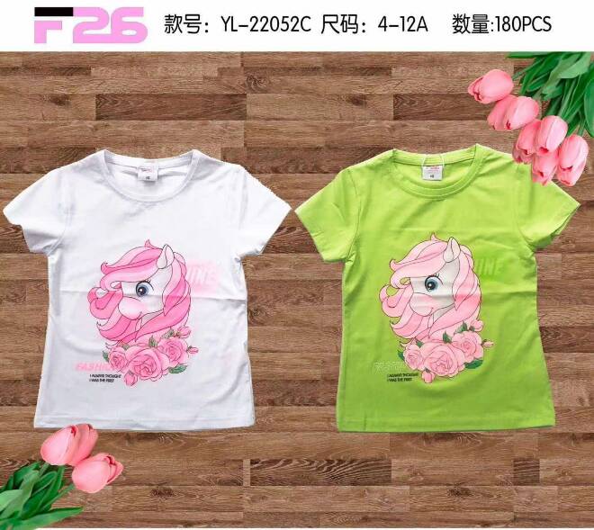 Bluzka dziewczęca 22052C Mix KOLOR  4-12 1