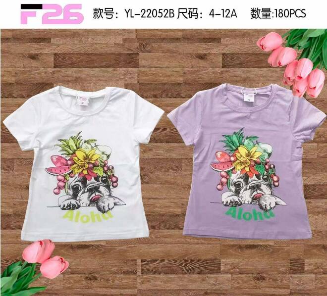 Bluzka dziewczęca 22052B Mix KOLOR  4-12 1