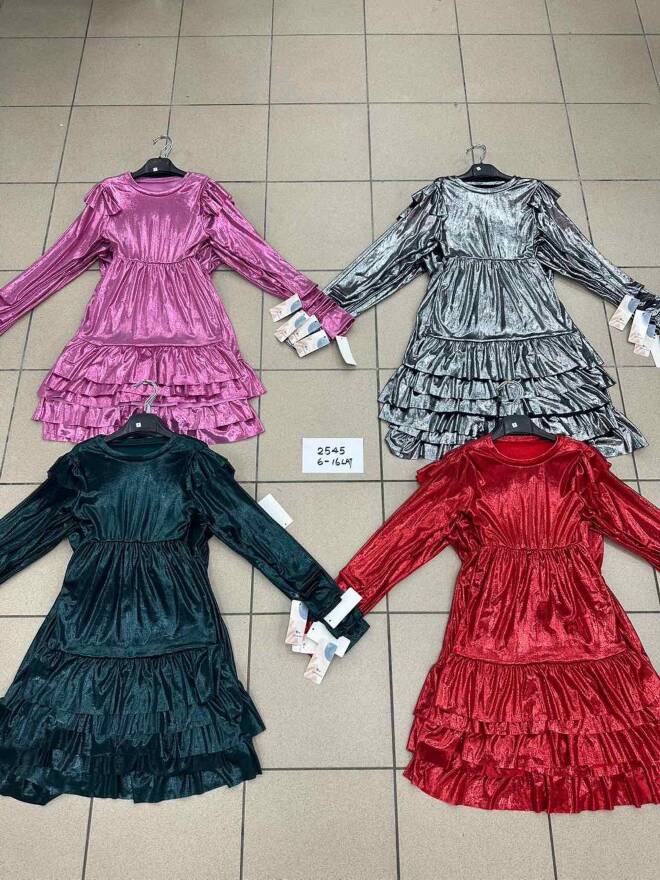 Sukienka  dziewczęca 2545 1 kolor  6-16 1