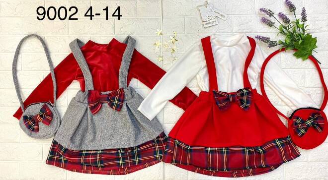 Sukienka  dziewczęca 9002 1 kolor  4-14