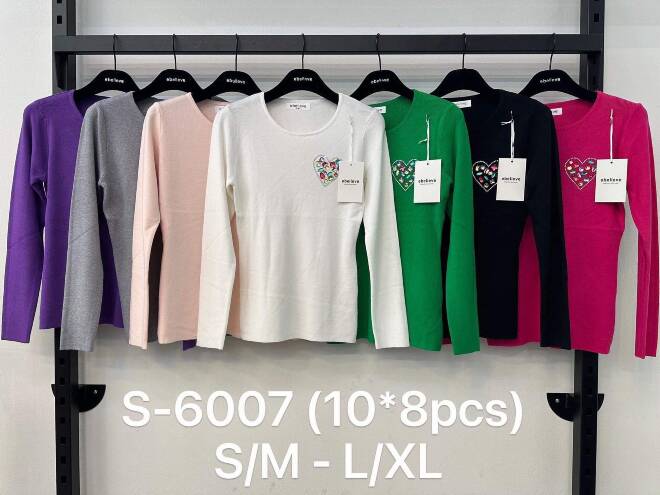 Sweter damskie S-6007 Mix KOLOR  S/M-L/XL 1