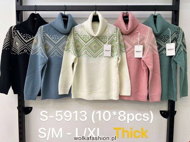 Sweter damskie S-5913 Mix KOLOR  S/M-L/XL