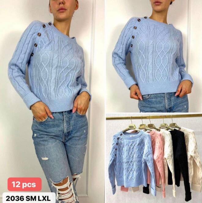 Sweter damskie 2036 Mix KOLOR  S/M-L/XL 1