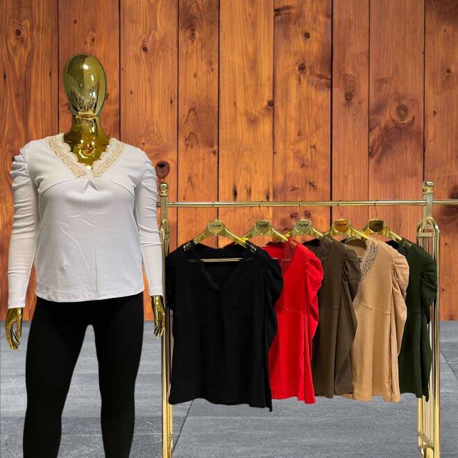 Bluzka damskie 0651 Mix KOLOR  Standard (Towar Tureckie)