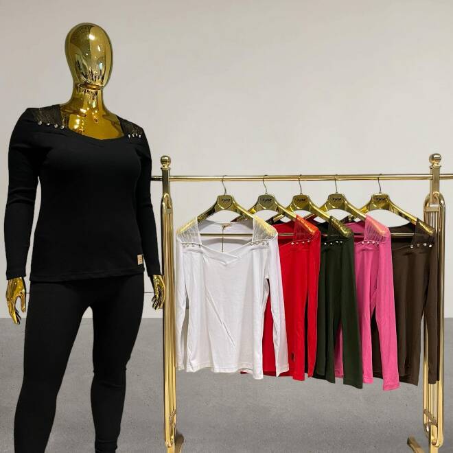 Bluzka damskie 0652 Mix KOLOR  Standard (Towar Tureckie)