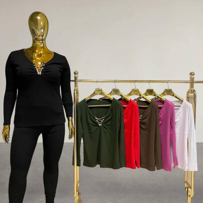 Bluzka damskie 0657 Mix KOLOR  Standard (Towar Tureckie)