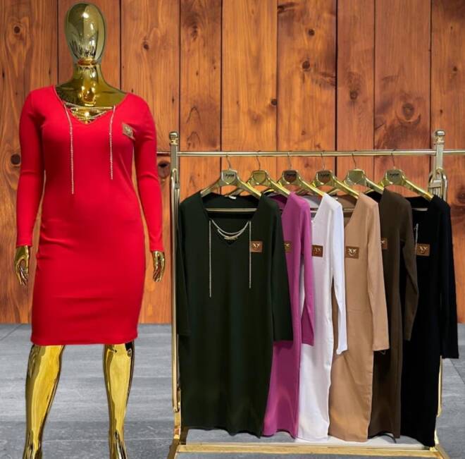 Sukienka damskie 0661 Mix KOLOR  Standard (Towar Tureckie) 1