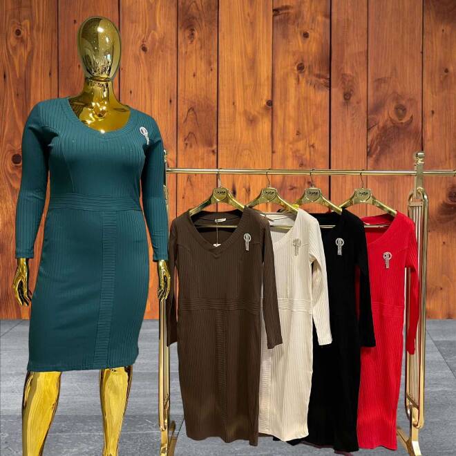 Sukienka damskie 0664 Mix KOLOR  Standard (Towar Tureckie)