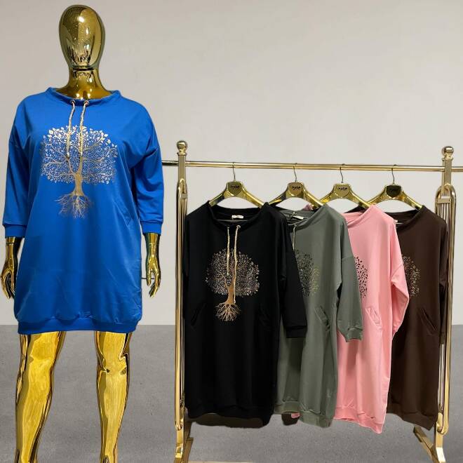 Sukienka damskie 0666 Mix KOLOR  Standard (Towar Tureckie) 1