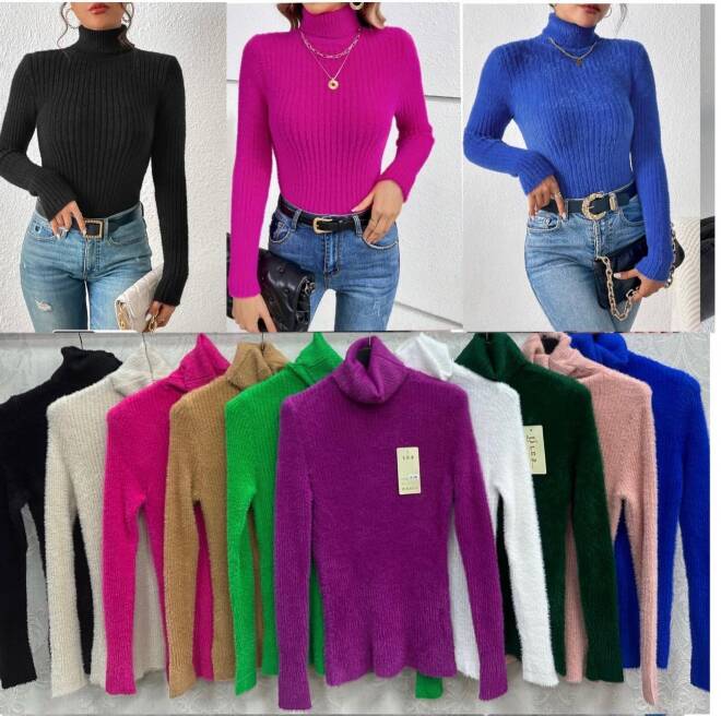 Sweter damskie 0672 Mix KOLOR  Standard