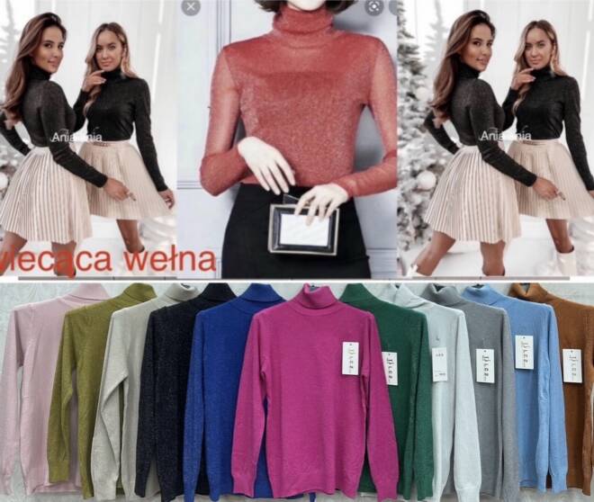 Sweter damskie 0686 Mix KOLOR  Standard