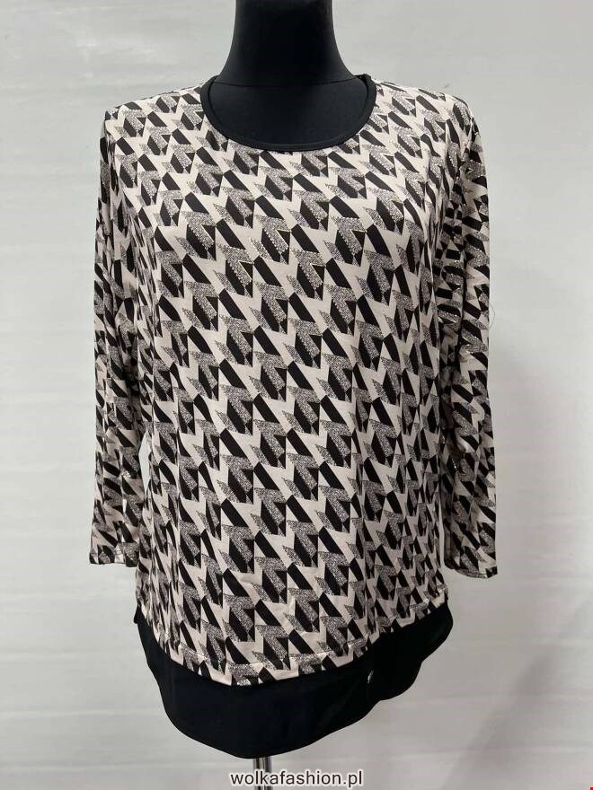 Bluzka damskie 0878 1 kolor  48-52 (Towar Polskie)
