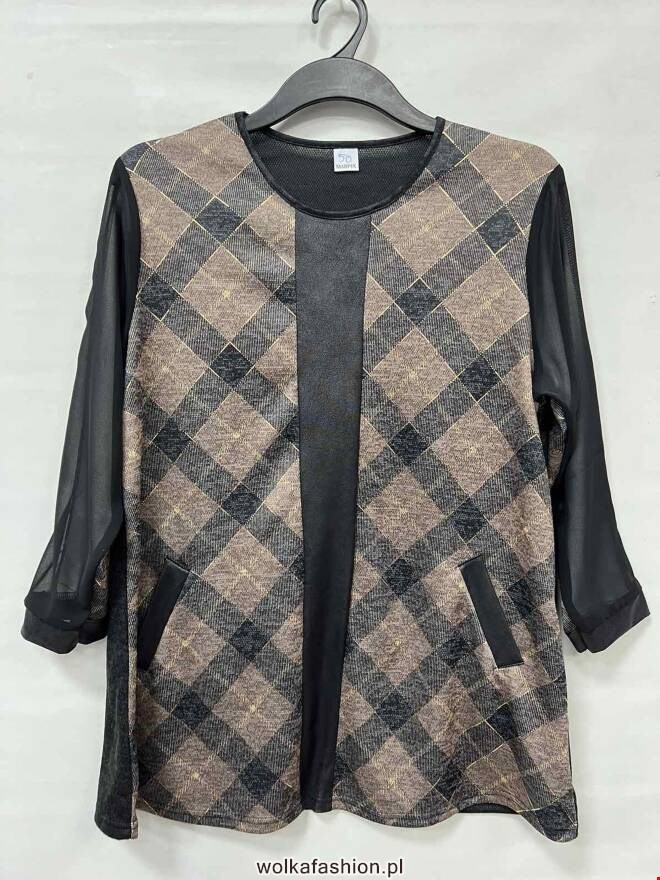 Bluzka damskie 0898 1 kolor  50-56 (Towar Polskie)