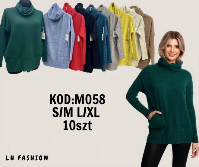 Sweter damskie M058 Mix KOLOR  S/M-L/XL 1