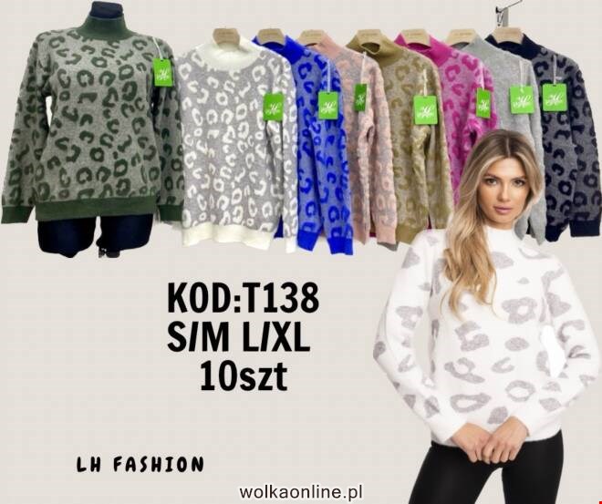 Sweter damskie T138 Mix KOLOR  S/M-L/XL