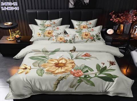 Komplet pościel 4 częśc 1346 1 kolor 200X220cm 1