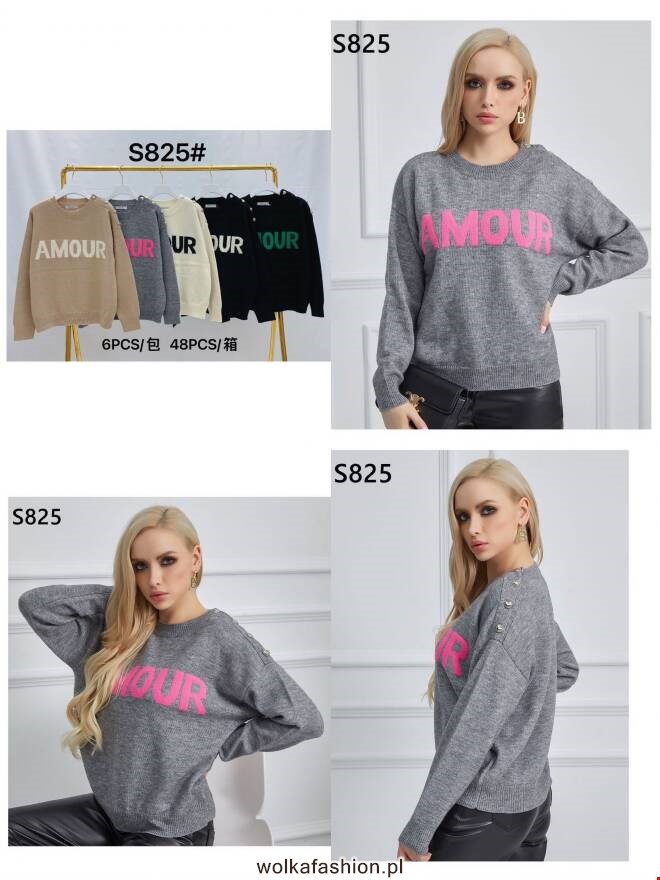 Sweter damskie S825 Mix KOLOR  Standard