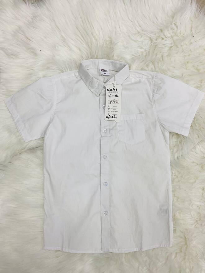 Koszula chłopięca 1552 1 kolor  6-16 1