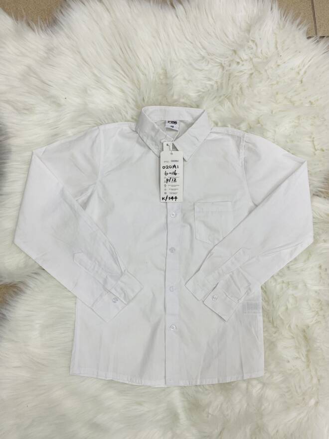 Koszula chłopięca 1553 1 kolor  6-16 1