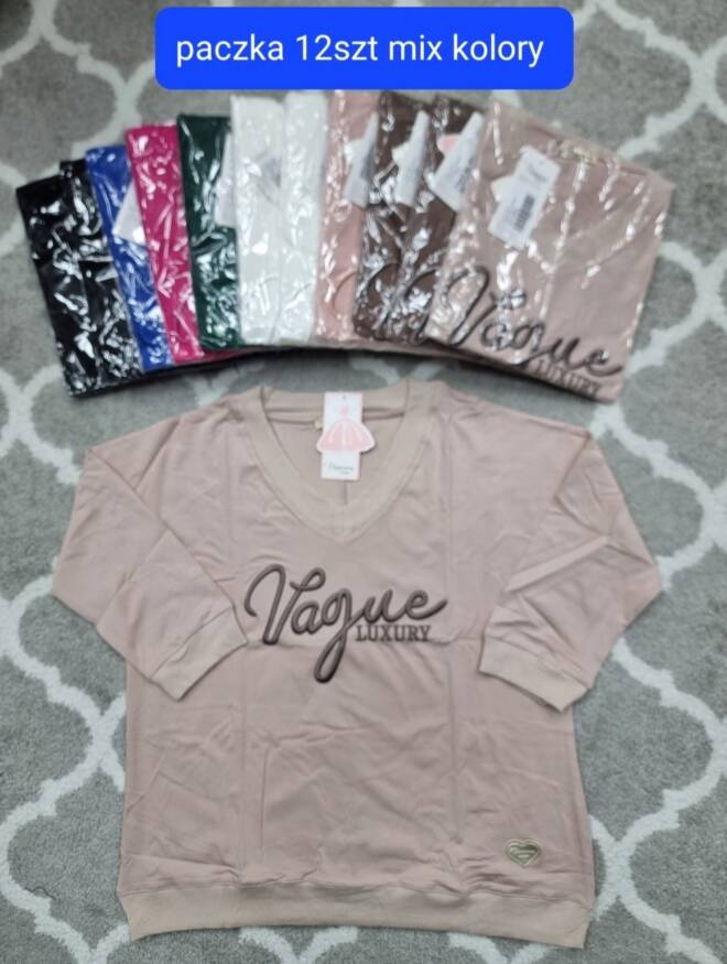 Bluzka damskie 1724 Mix KOLOR  Standard (Towar Tureckie)