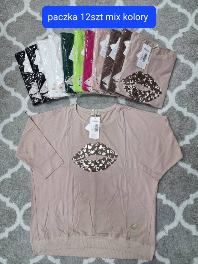 Bluzka damskie 1725 Mix KOLOR  Standard (Towar Tureckie)