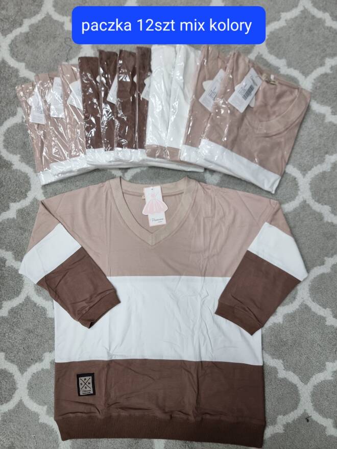 Bluzka damskie 1728 Mix KOLOR  Standard (Towar Tureckie)