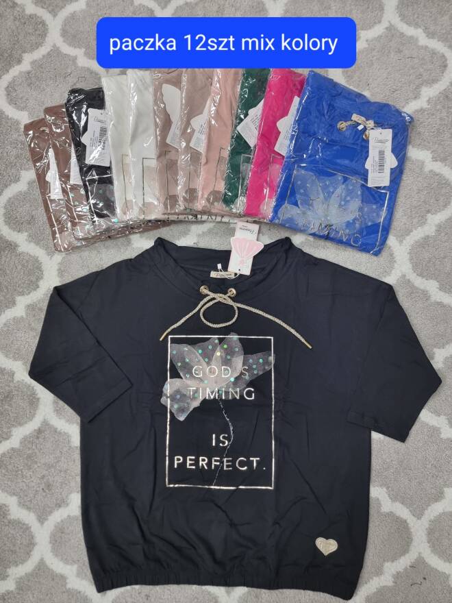 Bluzka damskie 1734 Mix KOLOR  Standard (Towar Tureckie)