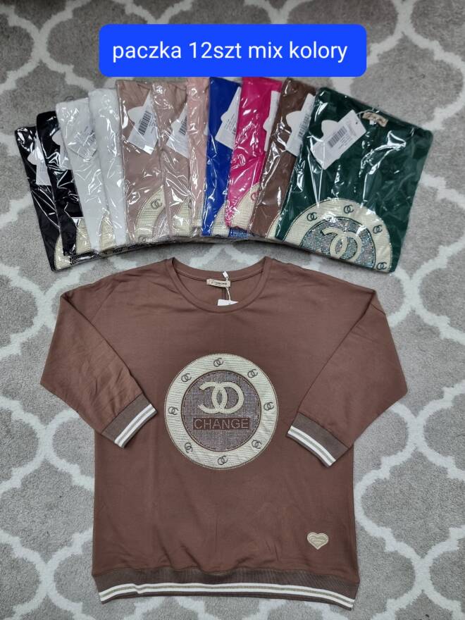 Bluzka damskie 1736 Mix KOLOR  Standard (Towar Tureckie)