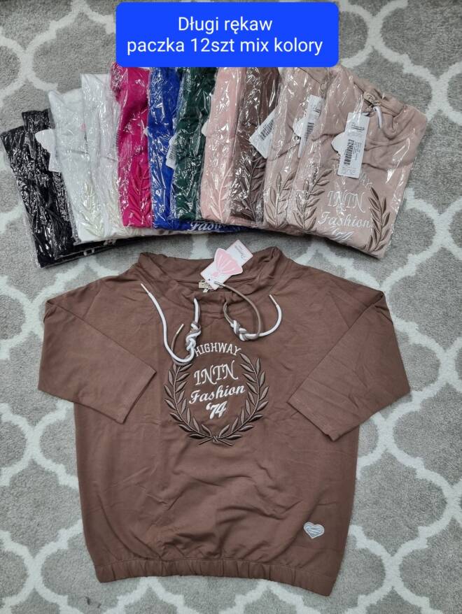 Bluzka damskie 1738 Mix KOLOR  Standard (Towar Tureckie)