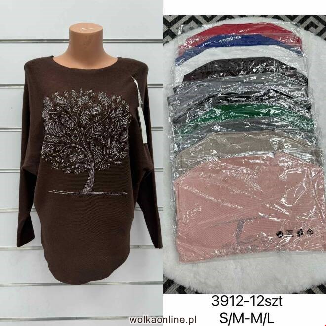 Sweter damskie 3912 Mix KOLOR  S-L