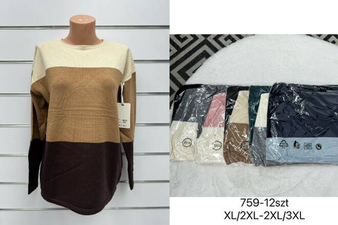 Sweter damskie 759 Mix KOLOR  XL-3XL