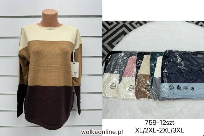 Sweter damskie 759 Mix KOLOR  XL-3XL