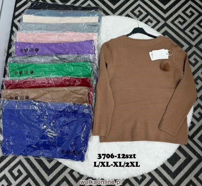 Sweter damskie 3706 Mix KOLOR  L-2XL