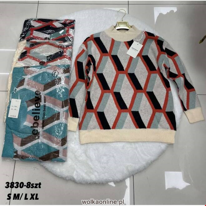 Sweter damskie 3830 Mix KOLOR  S-XL