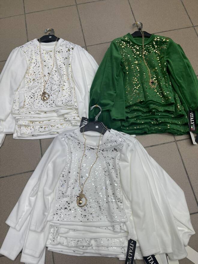 Bluzki dziewczęce 1851 1 Kolor  4-14