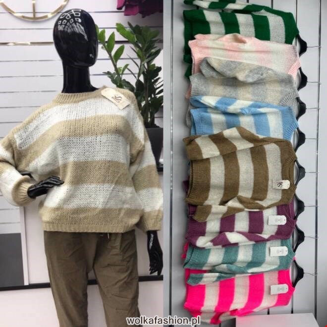 Sweter damskie 2372 1 kolor  Standard (Towar Włoskie)