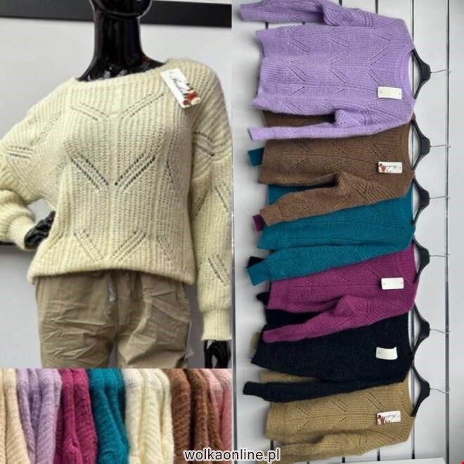 Sweter damskie 2373 1 kolor  Standard (Towar Włoskie)