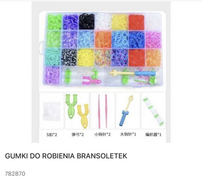 Gumki do robienia bransoletek 782870 Mix KOLOR   1